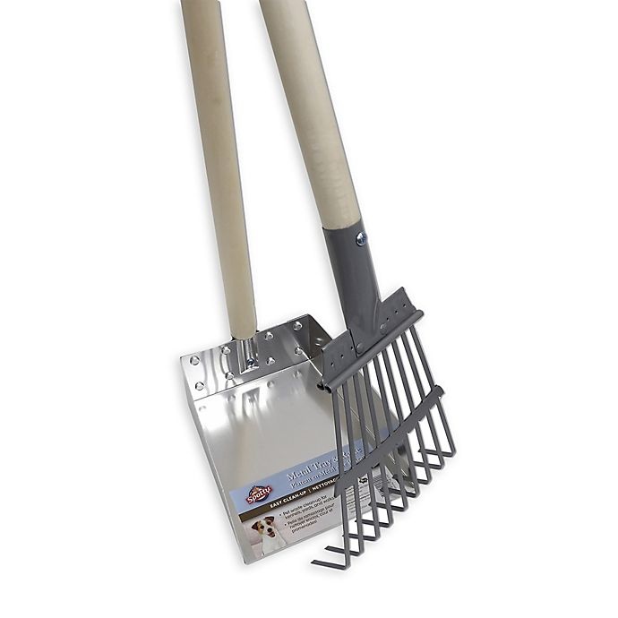 slide 3 of 3, Spotty Metal Tray and Rake Scooper - Silver/Beige, 1 ct