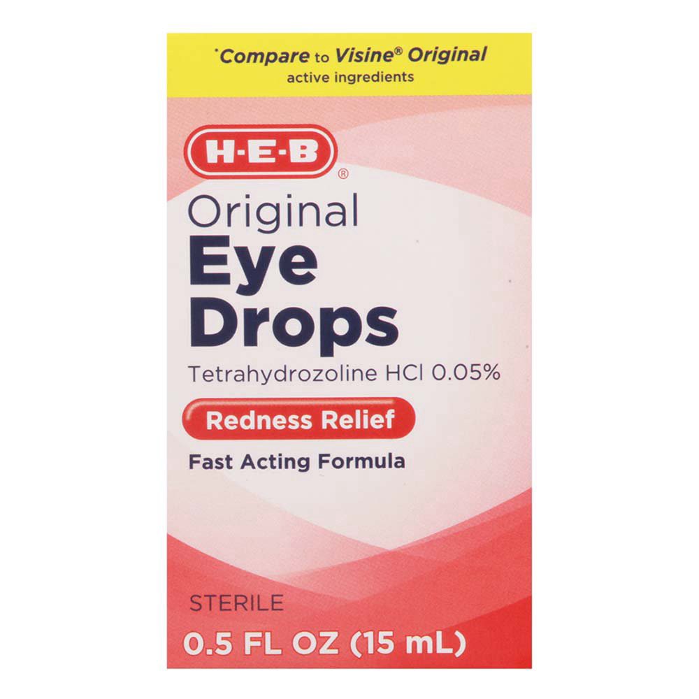 slide 1 of 1, H-E-B Original Eye Drops, 0.5 oz