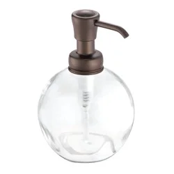 Interdesign York Clear Bronze Glass Soap Pump