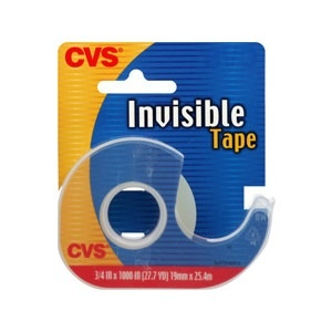 slide 1 of 1, CVS Health Caliber Invisible Tape 3/4 in, 1 ct