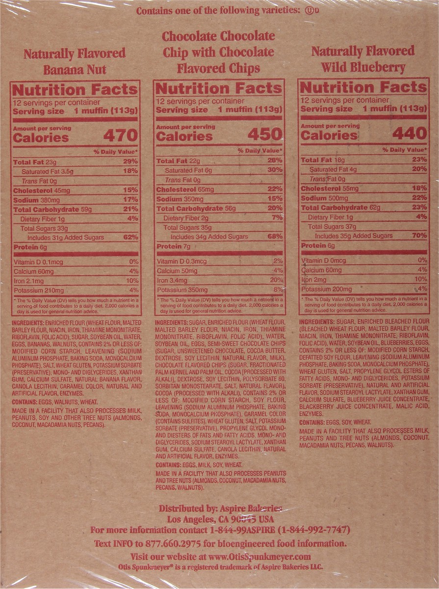 slide 13 of 13, Otis Spunkmeyer Banana Nut Muffins 12 - 4 oz ea, 12 ct