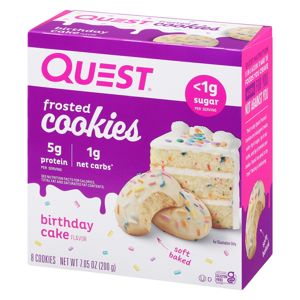 slide 4 of 9, Quest Cookies, 8 ct