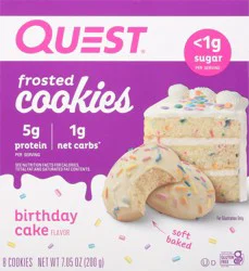Quest Cookies, Frosted, Birthday Cake Flavor