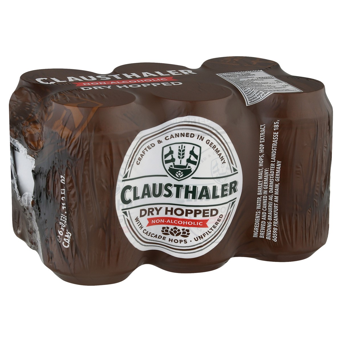 slide 2 of 11, Clausthaler 6 Pack Non-Alcoholic Dry Hopped Beer 6 ea, 6 ct