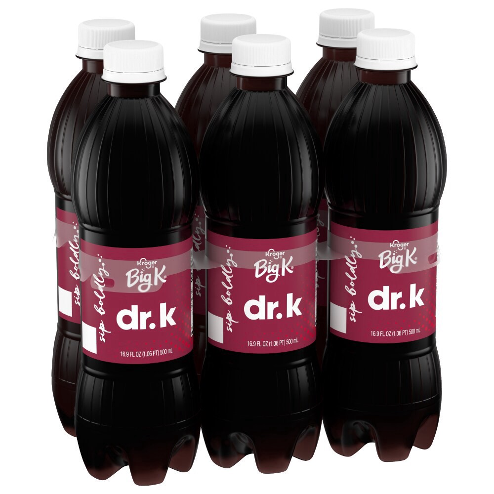 slide 4 of 4, Big K Dr. K Cola Soda Bottles, 6 ct; 16.9 fl oz