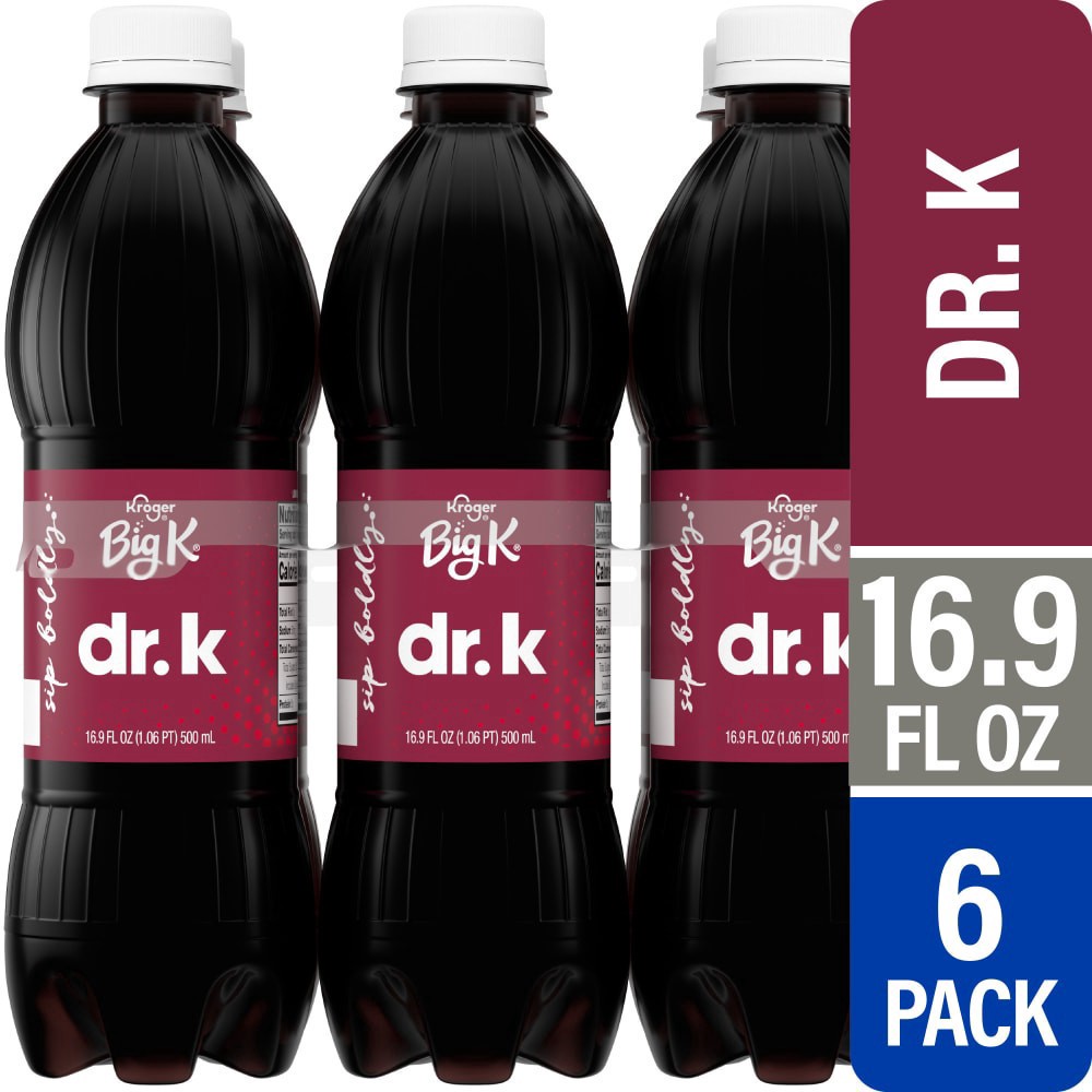 slide 1 of 4, Big K Dr. K Cola Soda Bottles, 6 ct; 16.9 fl oz