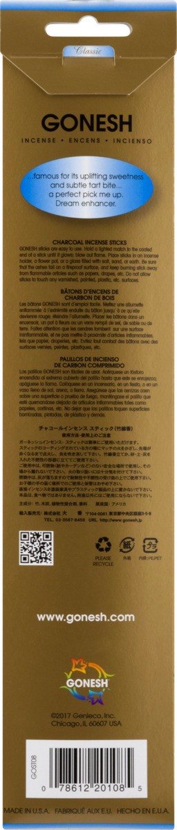 slide 6 of 9, Gonesh Classic Collections No. 8 - Perfume of a Spring Mist Incense Sticks, 27 ct