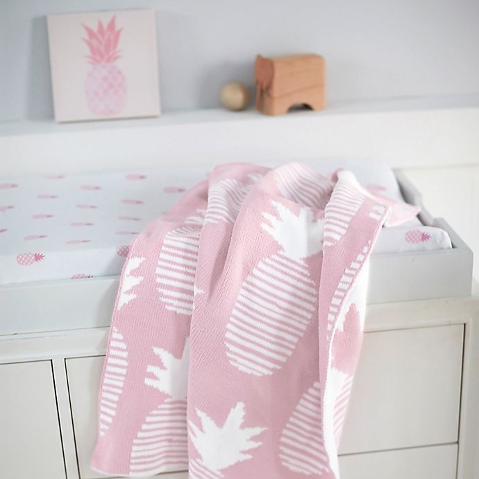 slide 4 of 4, Hello Spud Organic Cotton Pineapple Changing Pad Cover - Pink, 1 ct