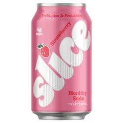 Slice Strawberry Healthy Soda, 12 fl oz Can