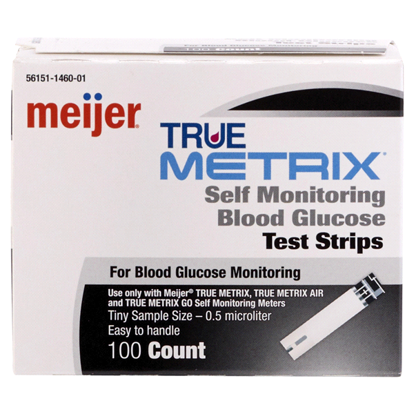slide 1 of 29, Meijer True Metrix Self Monitoring Blood Glucose Test Strips, 100 ct