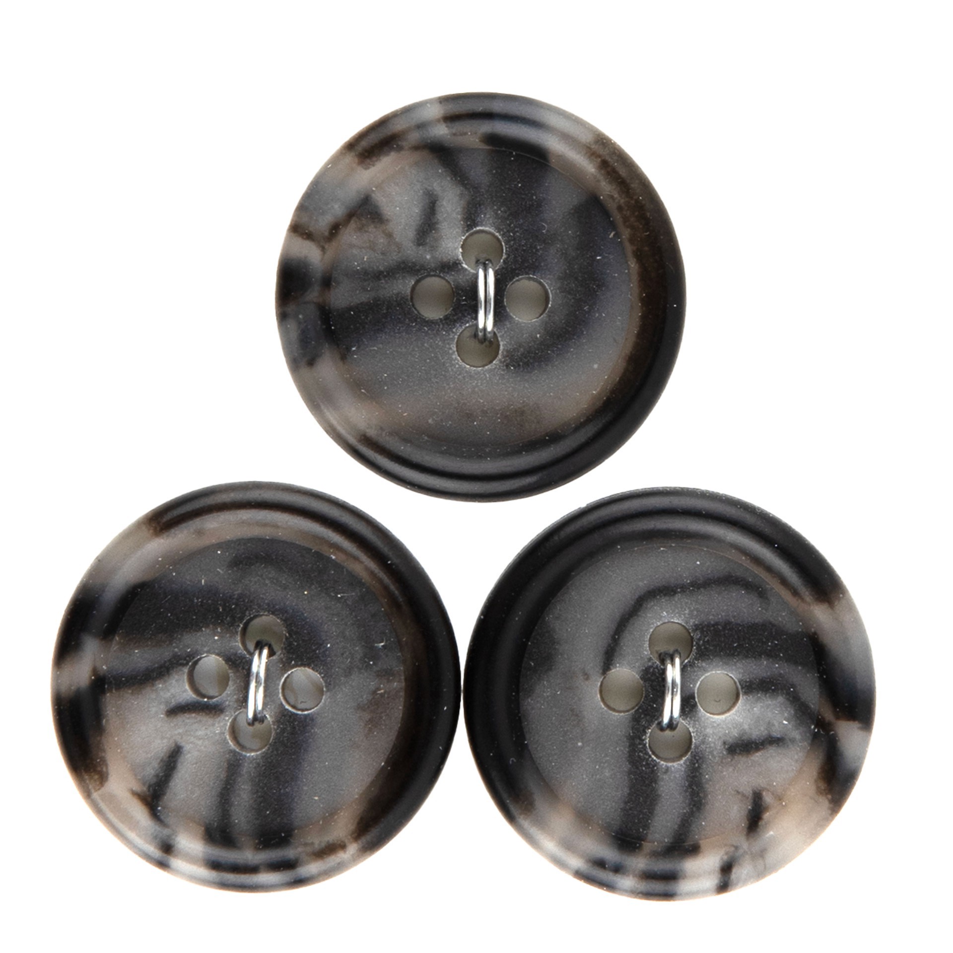 slide 3 of 3, Blumenthal Lansing Lamode 7/8" Gray 4-Hole Buttons, 3ct., 3 ct