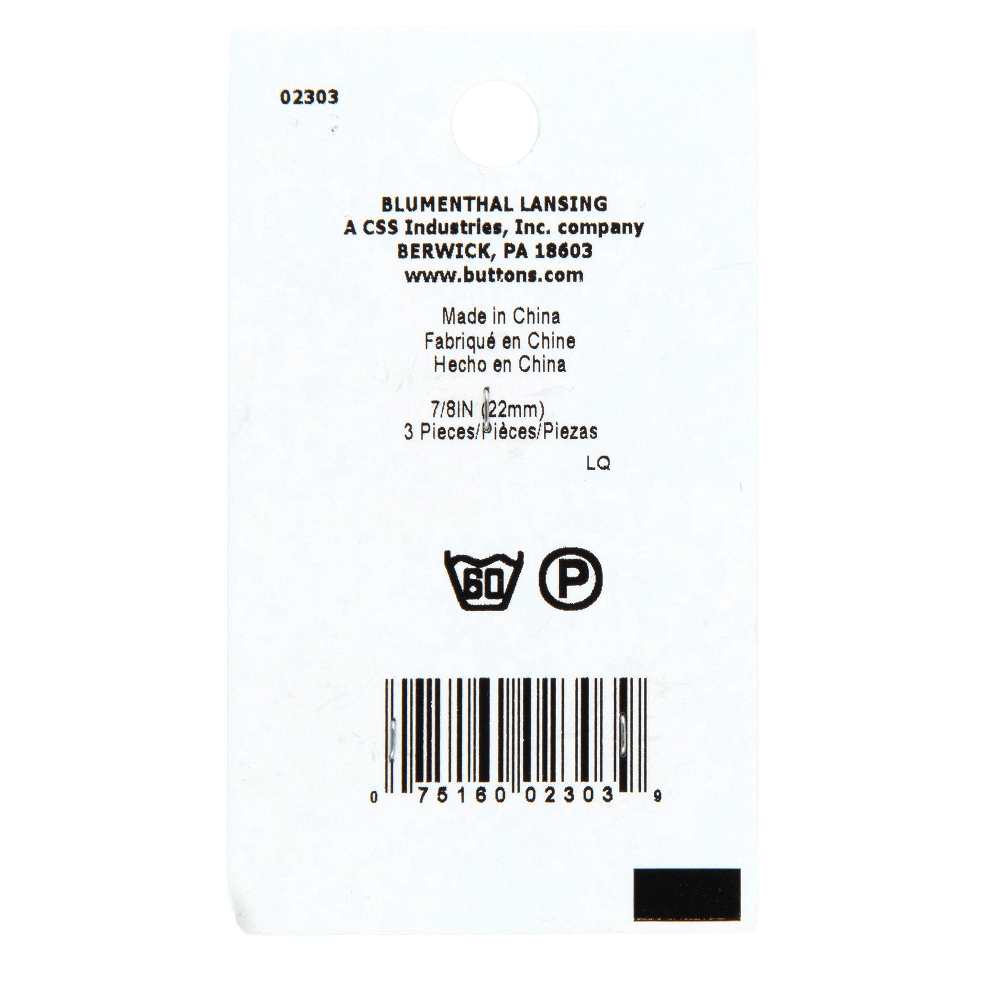 slide 2 of 3, Blumenthal Lansing Lamode 7/8" Gray 4-Hole Buttons, 3ct., 3 ct