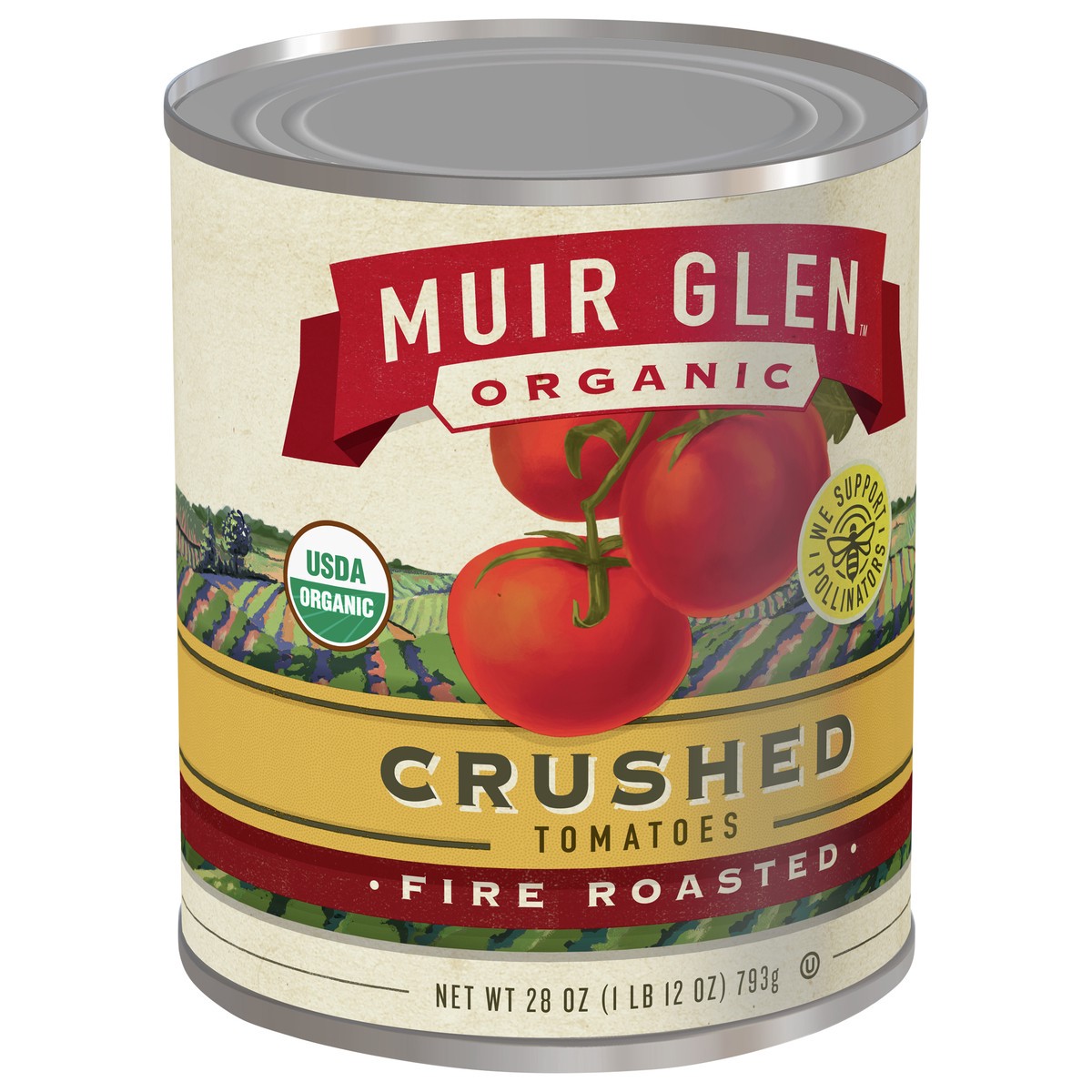 slide 2 of 9, Muir Glen Crushed Fire Roasted Canned Tomatoes, 28 oz., 28 oz