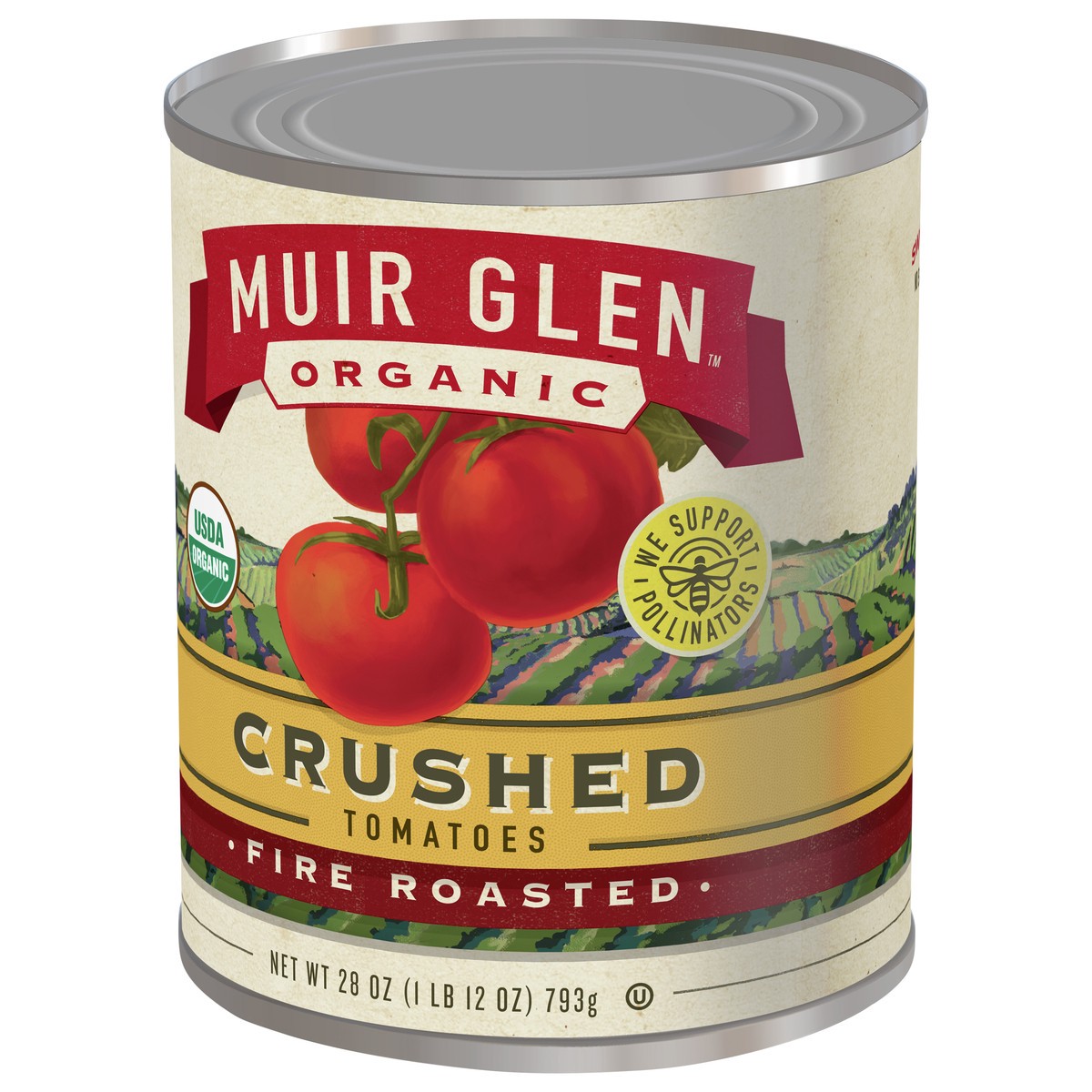 slide 3 of 9, Muir Glen Crushed Fire Roasted Canned Tomatoes, 28 oz., 28 oz