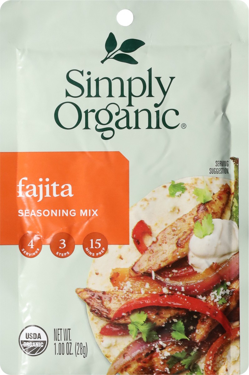 slide 2 of 14, Simply Organic Fajita Seasoning Mix, 1.1 oz