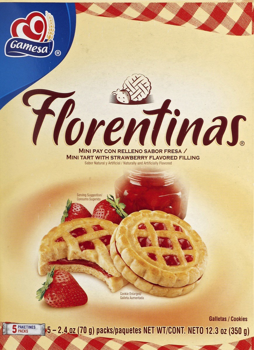 slide 4 of 4, Gamesa Florentinas Strawberry Tart Cookies, 12.3 oz
