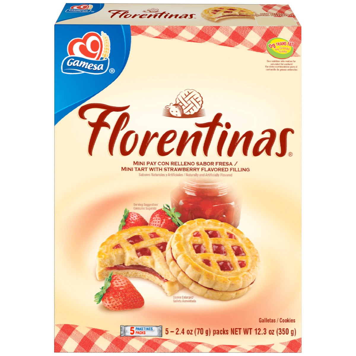 slide 1 of 4, Gamesa Florentinas Strawberry Tart Cookies, 12.3 oz
