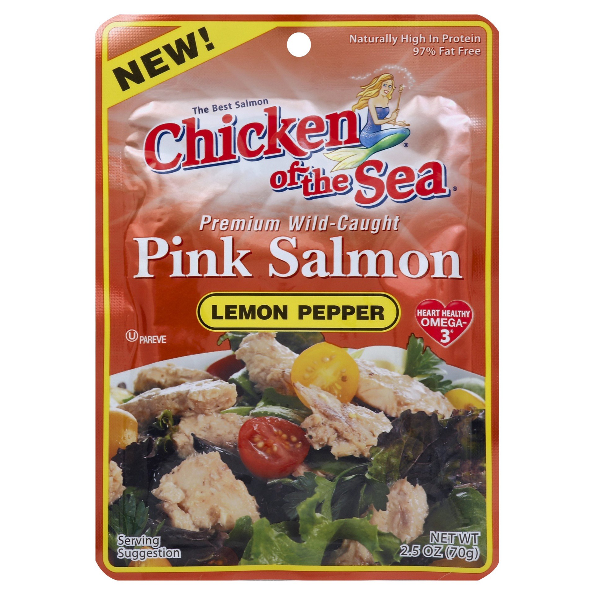 slide 1 of 6, Chicken of the Sea Skinless/Boneless Pink Salmon in Lemon Pepper 2.5oz, 2.5 oz