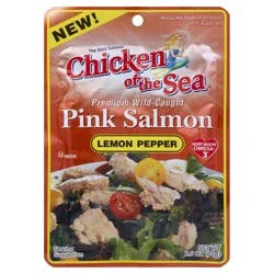 Chicken of the Sea Wild Caught Alaskan Pink Salmon Packet, Lemon Pepper 2.5 oz
