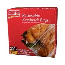 slide 1 of 1, GFS Reclosable Sandwich Bags, 300 ct