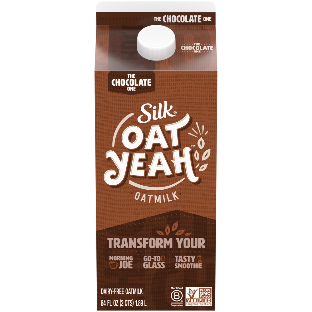 slide 5 of 9, Silk Oat Yeah! Chocolate Oat Milk, 1/2 gal