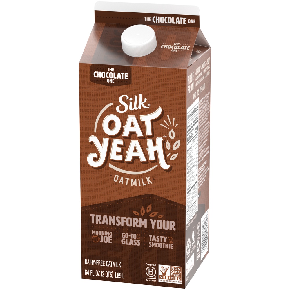 slide 7 of 9, Silk Oat Yeah! Chocolate Oat Milk, 1/2 gal