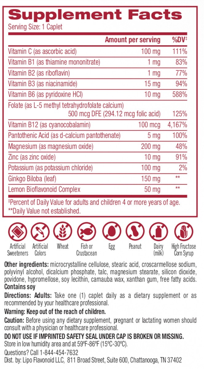 slide 4 of 7, Lipo Flavonoid Caplets Proactive Daily Ear Health 30 Caplets, 30 ct