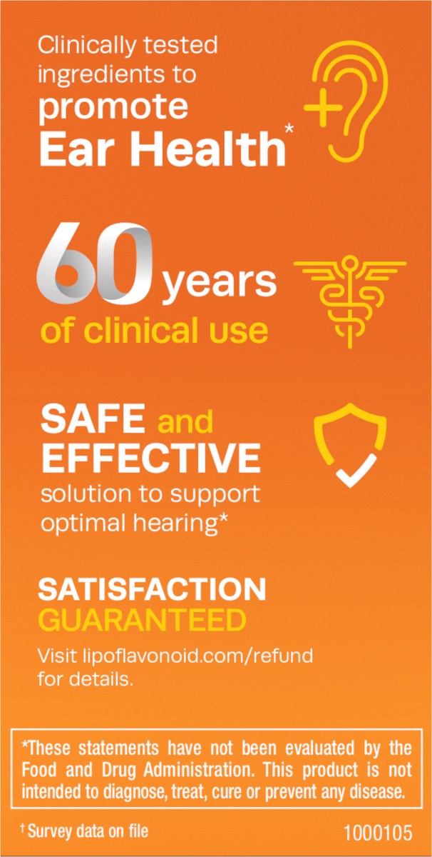 slide 7 of 7, Lipo Flavonoid Caplets Proactive Daily Ear Health 30 Caplets, 30 ct