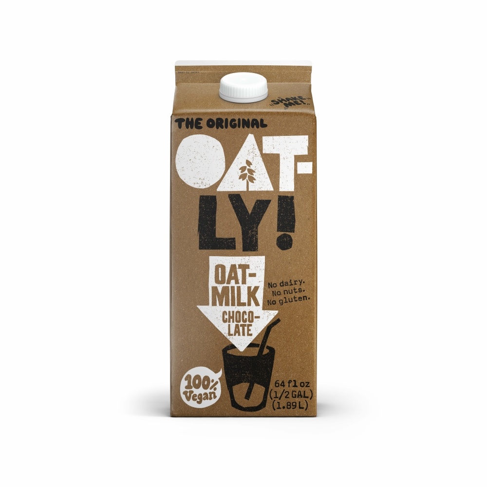 slide 1 of 1, Oatly Chocolate Oat Milk, 1/2 gal