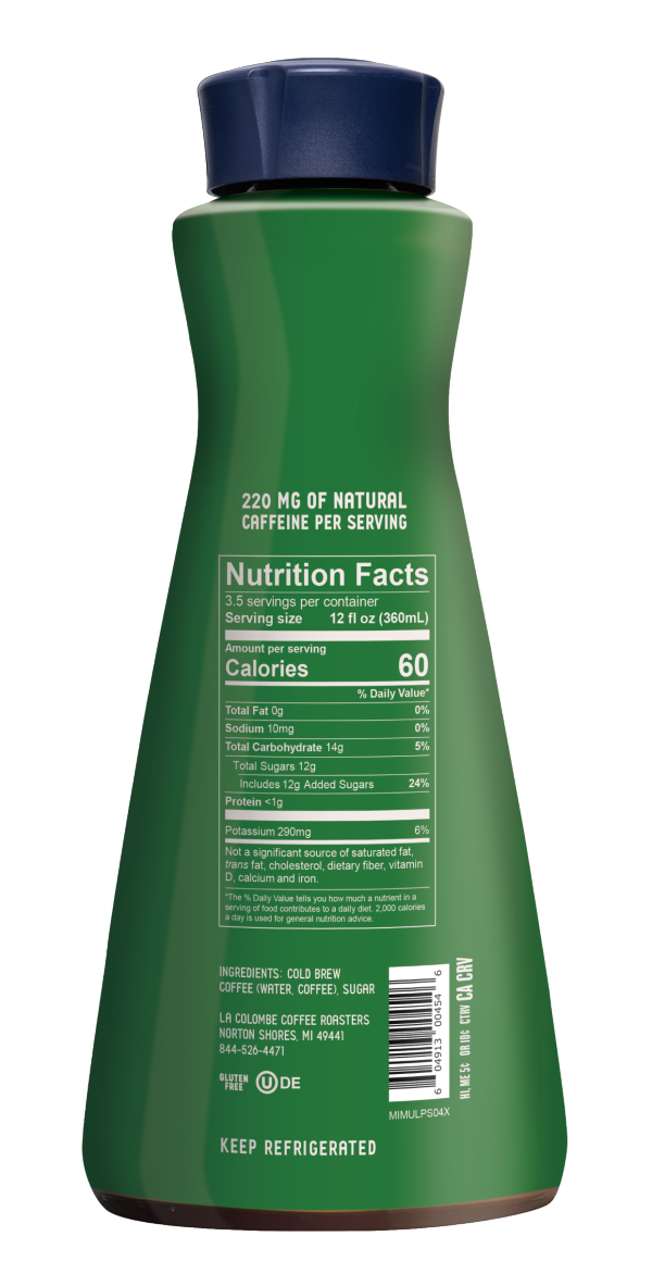 slide 5 of 5, La Colombe Medium Roast Pure Black Perfectly Sweet Cold Brew - 42 fl oz, 42 fl oz