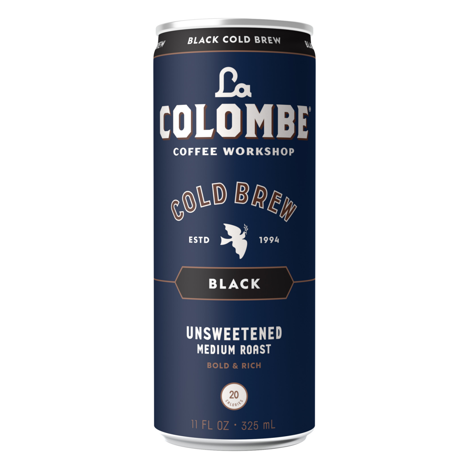 slide 3 of 8, La Colombe Coffee Roasters La Colombe Coffee, Cold Brew Black, Unsweetened, 11 fl oz Cans, 11 fl oz