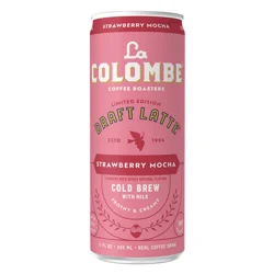 La Colombe Coffee, Strawberry Mocha Cold Brew Draft Latte, 11 fl oz Can