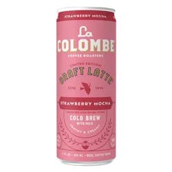 La Colombe Coffee, Strawberry Mocha Cold Brew Draft Latte, 11 fl oz Can