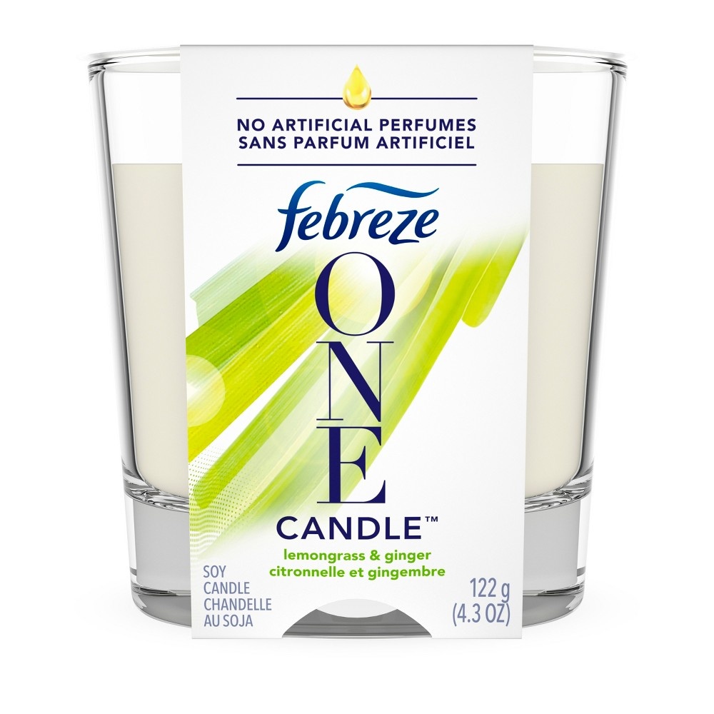 slide 3 of 4, Febreze One Lemongrass & Ginger Candle Air Freshener, 1 ct