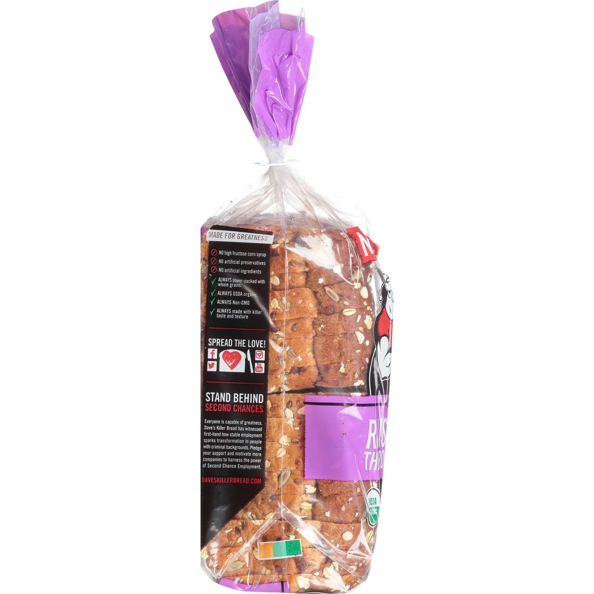 slide 2 of 8, Dave's Killer Bread Breakfast Bread, Organic, Raisin the Roof, 18 oz