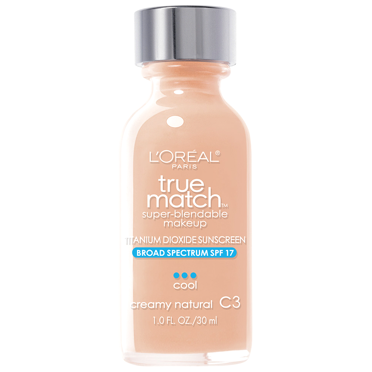 slide 1 of 1, L'Oréal True Match Makeup C3 - Creamy Natural, 1 fl oz