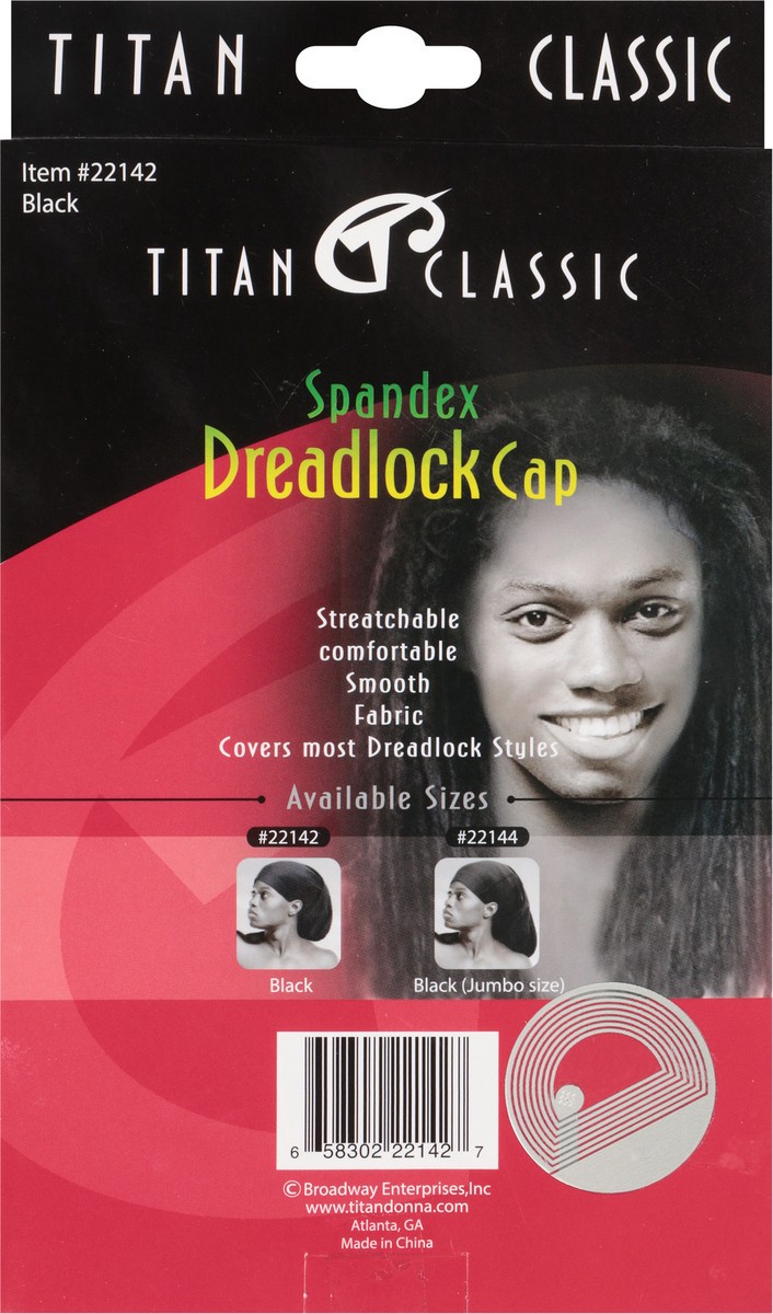 slide 5 of 12, Titan Classic Black Spandex Dreadlock Cap 1 Each, 1 ct