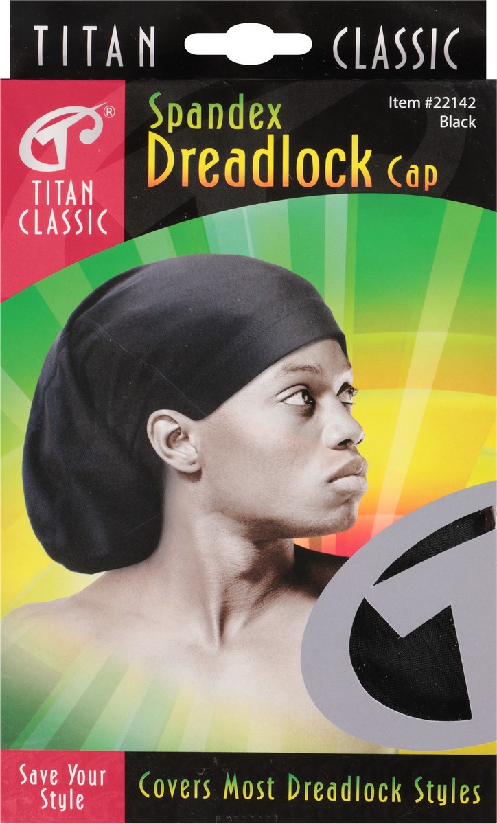 slide 10 of 12, Titan Classic Black Spandex Dreadlock Cap 1 Each, 1 ct