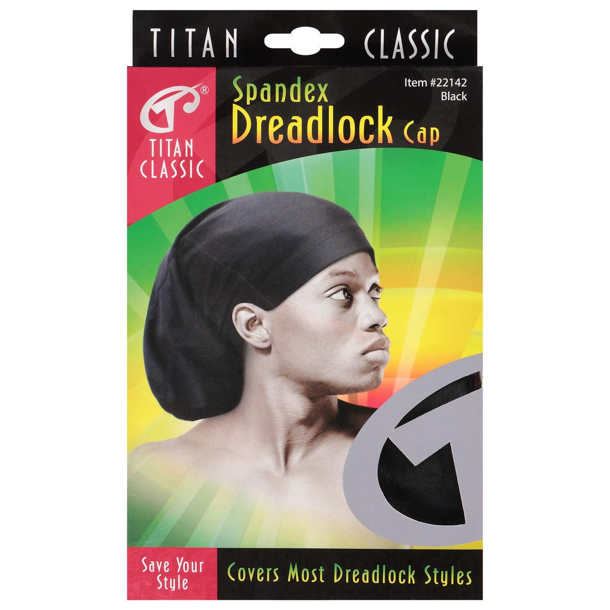 slide 8 of 12, Titan Classic Black Spandex Dreadlock Cap 1 Each, 1 ct