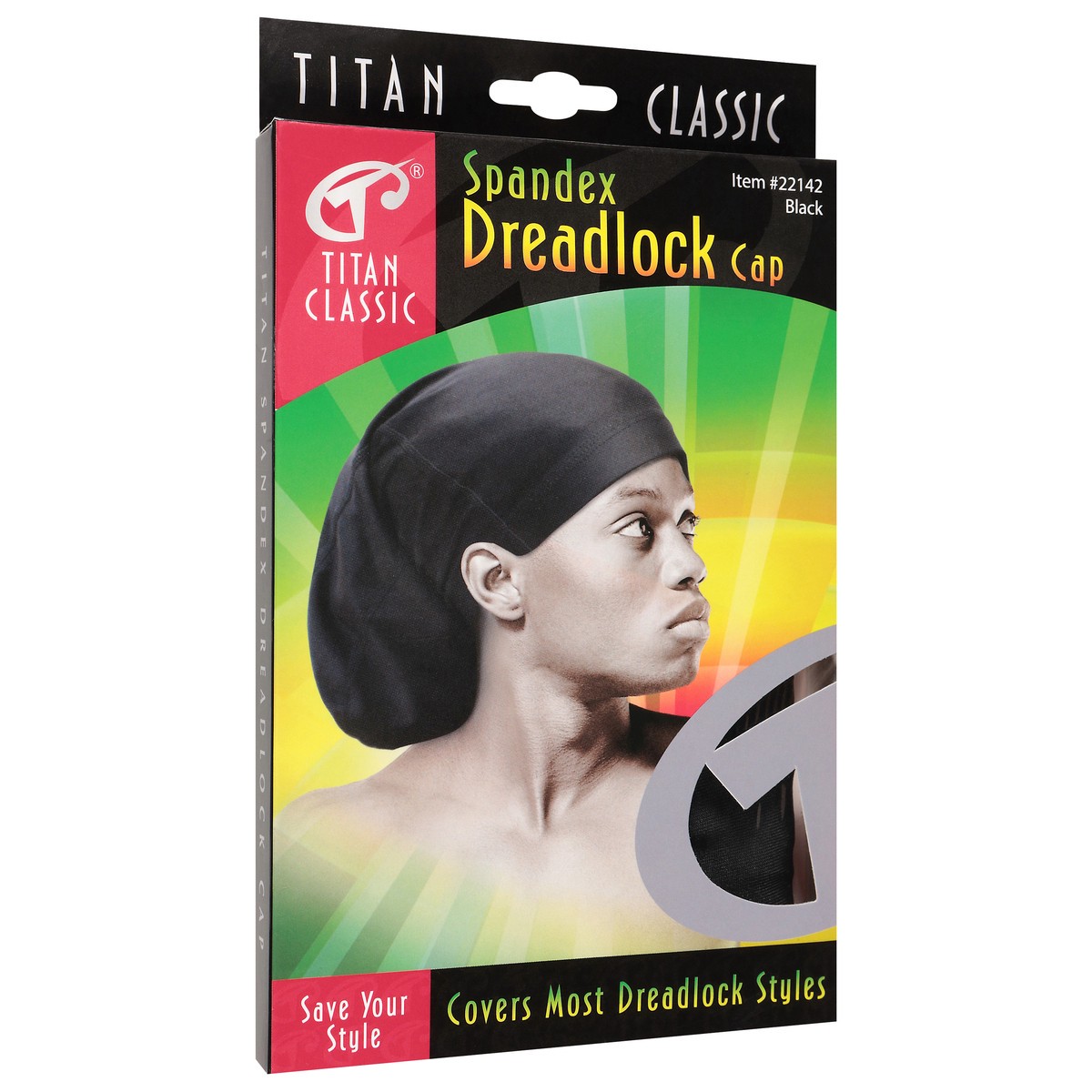 slide 3 of 12, Titan Classic Black Spandex Dreadlock Cap 1 Each, 1 ct
