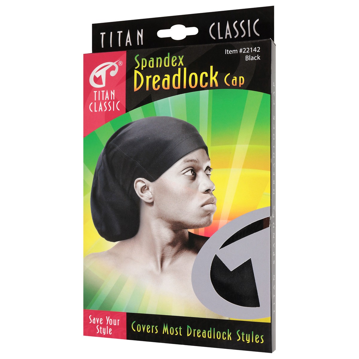 slide 2 of 12, Titan Classic Black Spandex Dreadlock Cap 1 Each, 1 ct