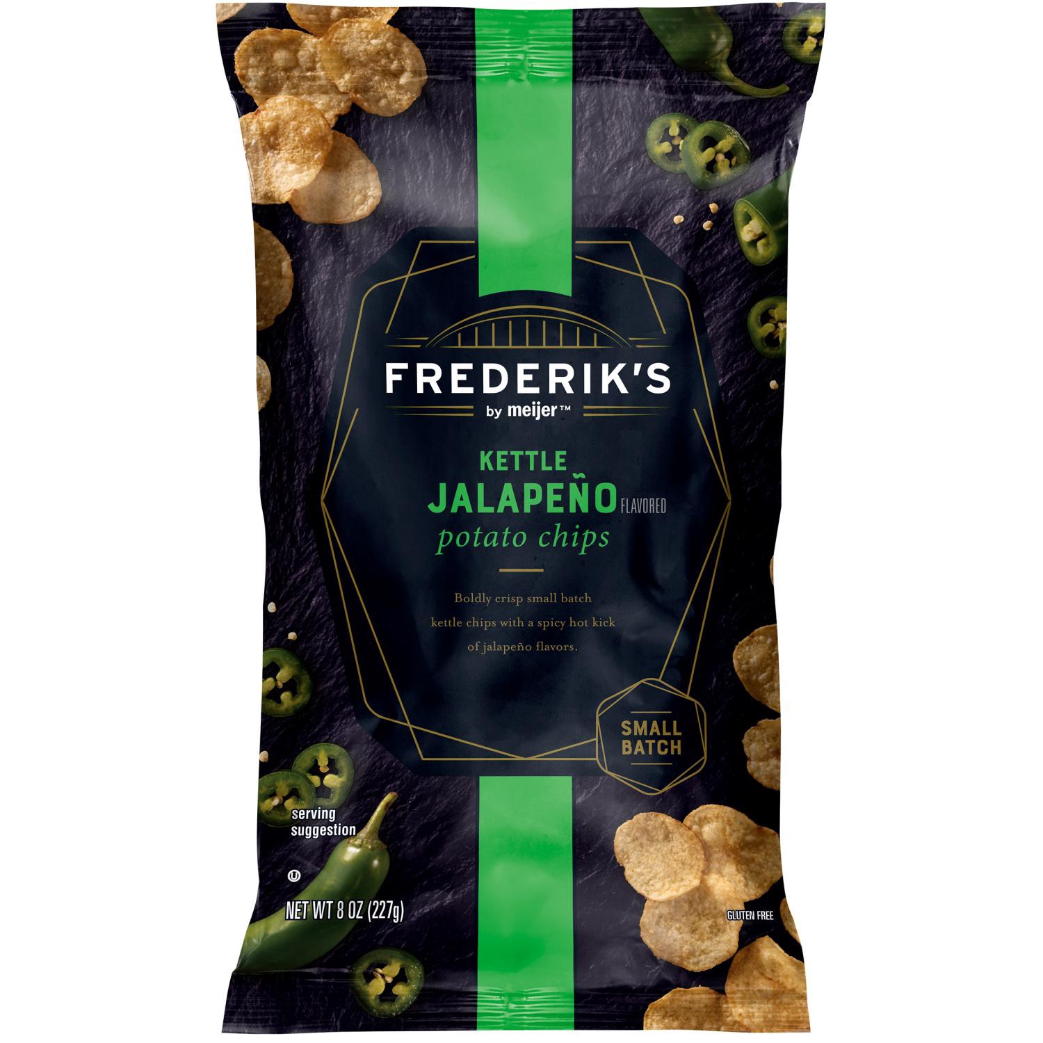 slide 1 of 2, Frederik's by Meijer Jalapeno Kettle Chips, 8 oz, 8 oz