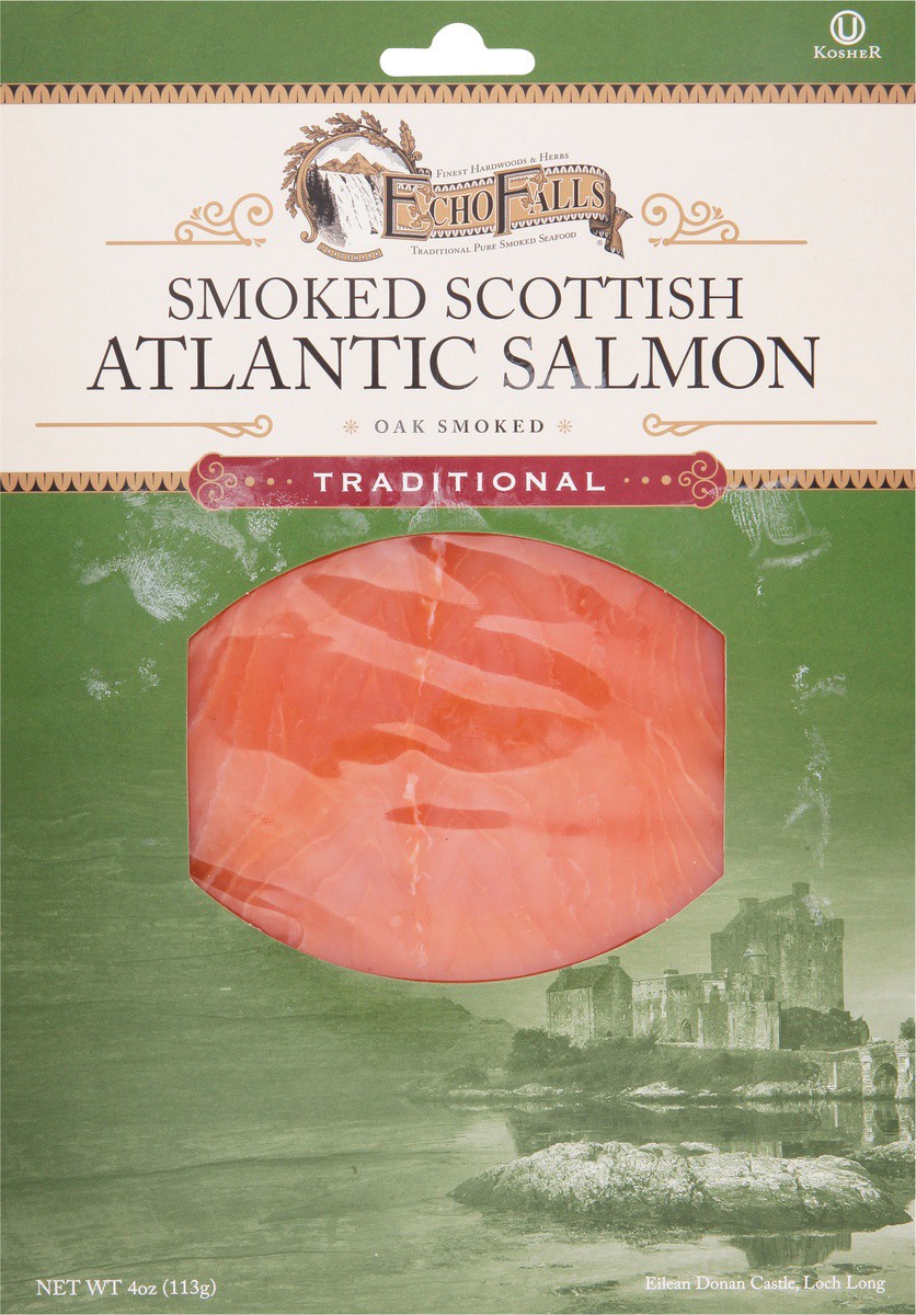 slide 5 of 9, Echo Falls Scottish Salmon Oak Smoked Cold, 4 oz