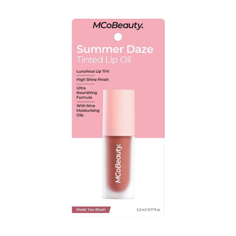 slide 2 of 9, MCoBeauty Summer Daze Tinted Lip Oil - Made You Blush - 0.17 fl oz, 1 ct