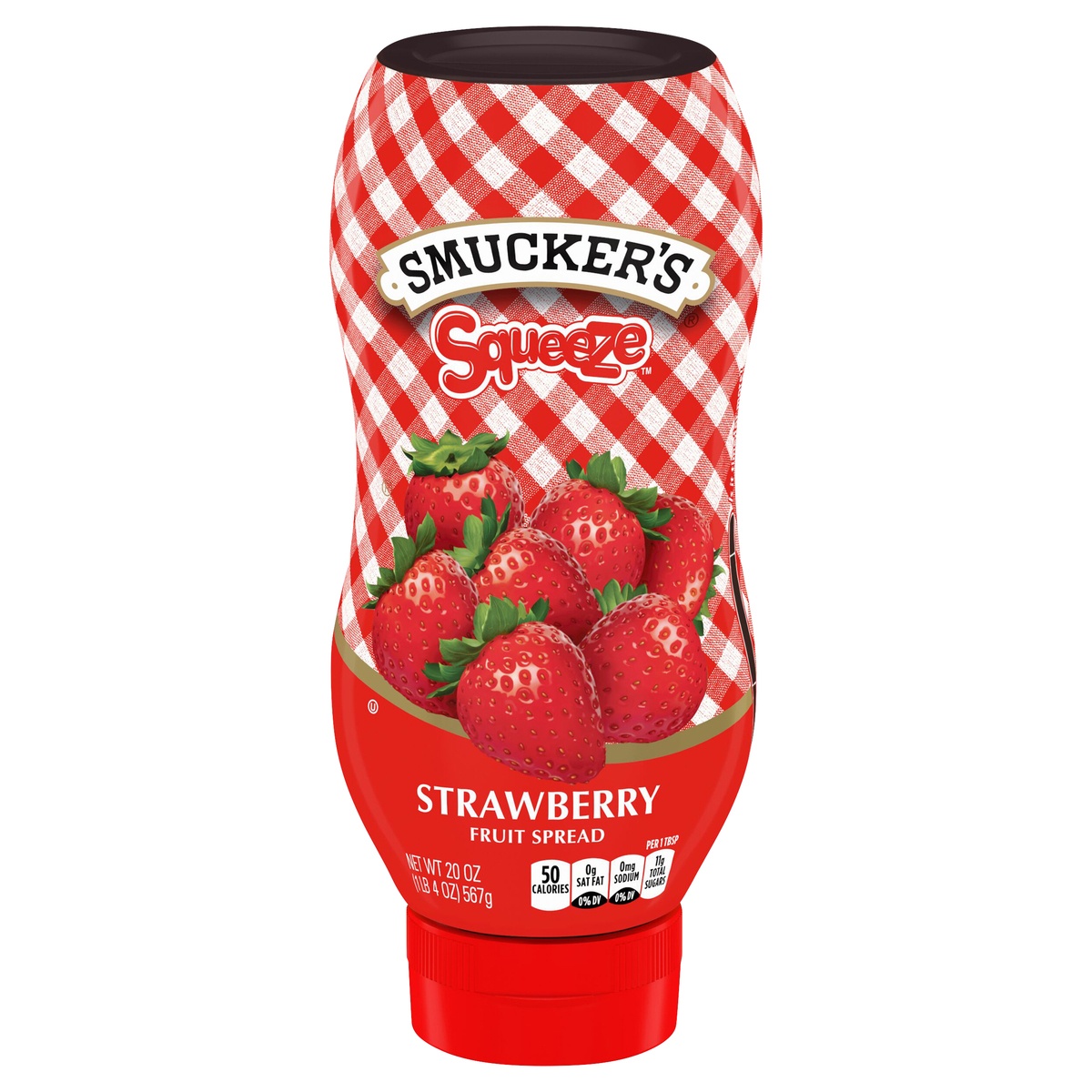 slide 1 of 9, Smucker's Squeeze Strawberry Spread, 20 oz