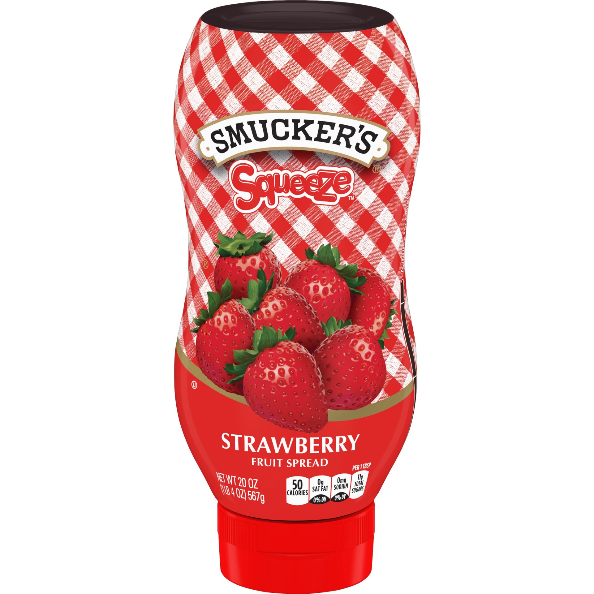slide 1 of 4, Smucker's Squeeze Strawberry Spread, 20 oz