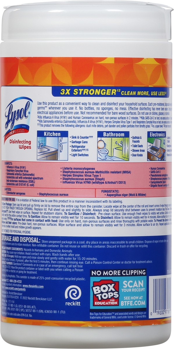 slide 2 of 9, Lysol Brand New Day Mango & Hibiscus Scent Disinfecting Wipes 80 ea, 80 ct
