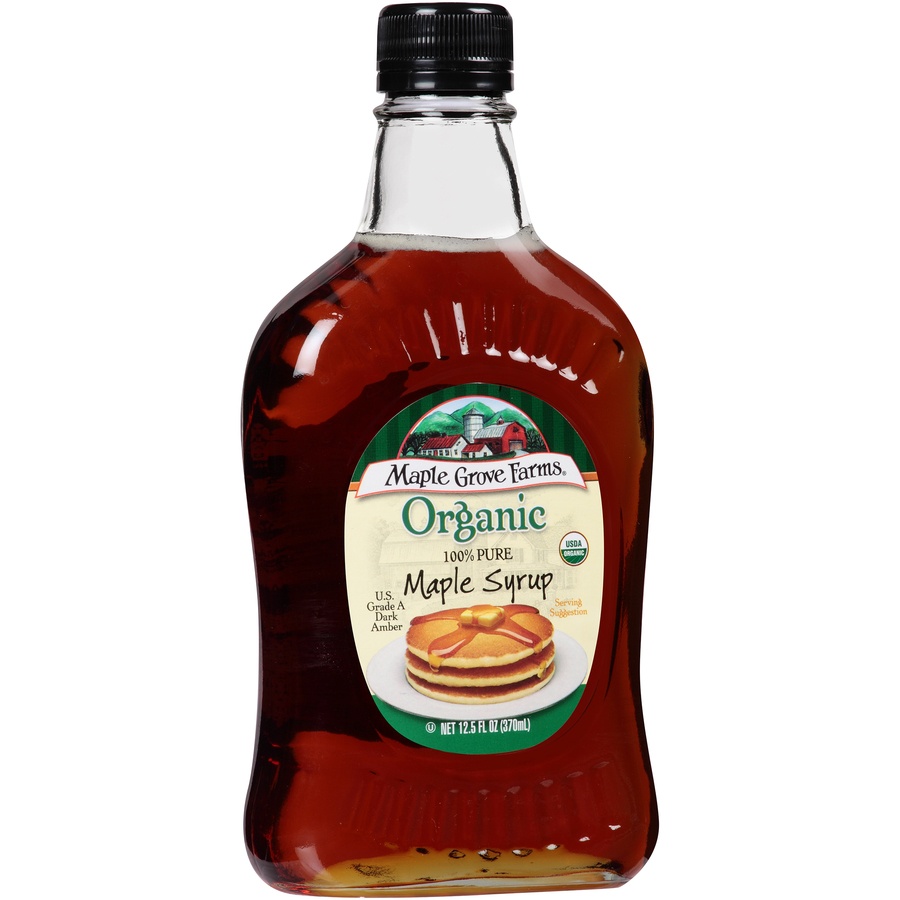 slide 2 of 7, Maple Grove Farms Maple Syrup, 100% Pure, Organic, 12.5 oz