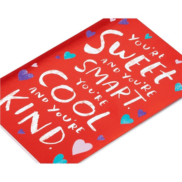 slide 10 of 17, American Greetings 55 Valentines Day Card For Kids - Sweet And Smart, 1 ct