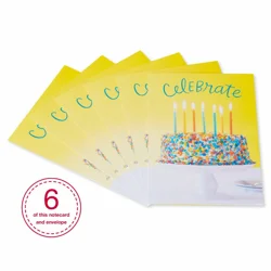 American Greetings Birthday Cards (Celebrate, 6-Count)